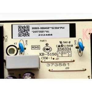 FUENTE DE PODER ORIGINAL PARA TV TCL / NUMERO DE PARTE 30805-000458 / G0101-000200 / 40-L17EW2-PWB1KG / 20373581 / PANEL LVU650NDAL / DISPLAY ST6451D06-3 VER.2.1 / MODELO 65S41BR / 65S451