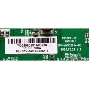 MAIN FUENTE COMBO ORIGINAL PARA TV PHILIPS / NUMERO DE PARTE 02-6AM95RA32-T02T / T950R4-32 / TM950F1 / 201-MM950F1N-03 / 6AM95RA4ATAT / PANEL LVF320CSDX E1396 / DISPLAY ST3151B07-1 VER.2.1 / MODELO 32PFL6573/F7