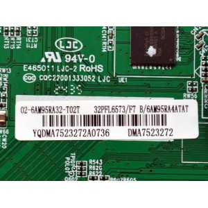 MAIN FUENTE COMBO ORIGINAL PARA TV PHILIPS / NUMERO DE PARTE 02-6AM95RA32-T02T / T950R4-32 / TM950F1 / 201-MM950F1N-03 / 6AM95RA4ATAT / PANEL LVF320CSDX E1396 / DISPLAY ST3151B07-1 VER.2.1 / MODELO 32PFL6573/F7
