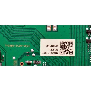 T-CON ORIGINAL PARA TV ONN / NUMERO DE PARTE 513C55B0M82 / TV55B0-ZC26-01(C) / E022M768-A1 / E168066 / 303C55B0233 / M82/1717-14812 / 2010141540 / DISPLAY V850DJ2-Q01 / MODELO 100150805 85"