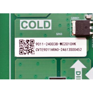 MAIN FUENTE COMBO ORIGINAL PARA TV ELEMENT XUMO TV 4K UHD HDR / NUMERO DE PARTE 9011-240038-WC2010HK / TPD.T962D4.PC761 (T) / CVTE9011ARA0-24613S00452 / S24050169-0A00712 / Q24080-KT / PANEL K430WDJ1 / DISPLAY HV430QUB-F70 / MODELO E550AE43C