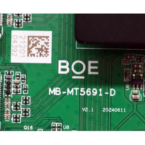 MAIN FUENTE COMBO ORIGINAL PARA TV VIZIO 4K UHD HDR SMARTCAST / NUMERO DE PARTE 21201-04392 / MB-MT5691-D / 4700023575 / PANEL BOEI550WQ1 / DISPLAY HV550QUB-F70 REV.2.0 / MODELO V4K55M-0804 / V4K55M-0804 LBVFV9GA