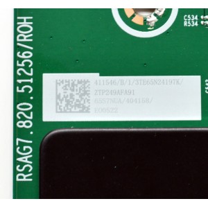 MAIN ORIGINAL PARA TV HISENSE 4K UHD HDR GOOGLE TV / NUMERO DE PARTE 411546 / RSAG7.820.51256/ROH / 404158 / 65S7NUA / N24197KU / PANEL HE650X3U61-T0L1 / DISPLAY PT650GT02-7 VER.1.0 / BOARD PT650GT02-3-XR2-3 / PT650GT02-3-XR1-3 / MODELO 65S75N