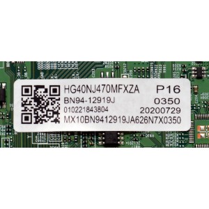 MAIN ORIGINAL PARA TV SAMSUNG FULL HD / NUMERO DE PARTE BN94-12919J / BN41-02640A / BN41-02640 / BN97-14087J / BN9412919J / PANEL CY-JN040BGNV4H / DISPLAY V400HJ6-PE1 CA / BN96-33321D / MODELO HG40NJ470MFXZA / HG40NJ470MFXZA DA01
