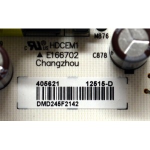 FUENTE DE PODER ORIGINAL PARA TV HISENSE / NUMERO DE PARTE 405621 / RSAG7.820.12515/ROH / HDCEM1 / 12515-D / CQC13134095636 / PANEL HD650H1U73-T0L1B6\R / DISPLAY HV650QUB-F72 REV.2.0 / MODELO 65A6N