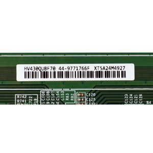 T-CON ORIGINAL PARA TV PHILIPS / NUMERO DE PARTE 44-9771766F / 47-6021477 / HV430QUBF70 / XT5A24M4927 / PANEL BOEI430WQ1 / DISPLAY HV430QUB-F70 / MODELO 43PFL5766/F7 / 43PFL5766/F7 E