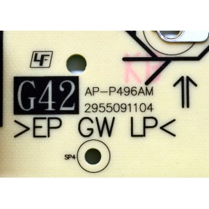 FUENTE DE PODER ORIGINAL PARA TV SONY BRAVIA / NUMERO DE PARTE 101917911 / AP-P496AM / G42 / 2955091104 / AP-P412CM A / 00010385-00 / PANEL YDEO075MNS11 / DISPLAY ST7461D04-B V2.1 / BOARD ST7461D04-6-XR-1 / ST7461D04-6-XL-2 / MODELO K-75XR70C / K75XR70C