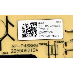 FUENTE DE PODER ORIGINAL PARA TV SONY BRAVIA / NUMERO DE PARTE 101999821 / AP-P488BM / 2955092104 / AP-P488BM B / 00008722-00 / PANEL YDEM065UNG11 / MODELO K-65XR80C / K65XR80C