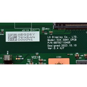 T-CON ORIGINAL PARA TV SONY / NUMERO DE PARTE 6871L-7645A / 6870C-1046A / LE650PQL (HS)(E1) / 7645A / PANEL YDEM065UNG11 / MODELO K-65XR80C / K65XR80C