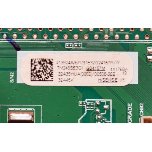 MAIN FUENTE COMBO ORIGINAL PARA TV HISENSE FHD GOOGLE TV / NUMERO DE PARTE 413924 / TPD.MT9216T.PB705 (T) / 32A35HUA(0002) / 411768 / G24157M / PANEL JHD315H1F71-TXL4B1 / DISPLAY HV320FHB-F41 / MODELO 32A45K
