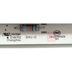 FUENTE DE PODER ORIGINAL PARA TV HISENSE / NUMERO DE PARTE 417604 / RSAG7.820.12993/ROH / 12993-TA B001 / CQC13134095636 / HDCEM1 / PANEL HD650H3U51-T0LZ / DISPLAY T650QVN07.H / MODELO 65U75N