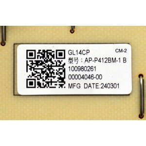 FUENTE DE PODER ORIGINAL PARA TV SONY BRAVIA / NUMERO DE PARTE 100980261 / AP-P412BM / 2955071104 / AP-P412BM-1 B / GL14 / GL14CP / PANEL YLEM075CC011 / DISPLAY HV750QUB-F9M / MODELO K-75S30C / K75S30C