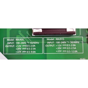FUENTE DE PODER ORIGINAL PARA TV PHILIPS / NUMERO DE PARTE N012406-002725 / N012406-002725-002 / R8U92C / R8U91S / 24B0542U / PW01668 / PANEL RAE650WY (LW0-004) REV.00 / MODELO 65OLED974/F7