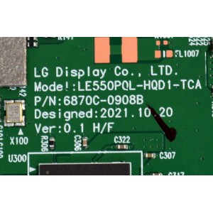 T-CON ORIGINAL PARA TV PHILIPS / NUMERO DE PARTE 6871L-6894J / 6870C-0908B / LE550PQL-HQD1-TCA / LE650PQL (HS)(A2) / 6894J / PANEL RAE650WY (LW0-004) REV.00 / MODELO 65OLED974/F7