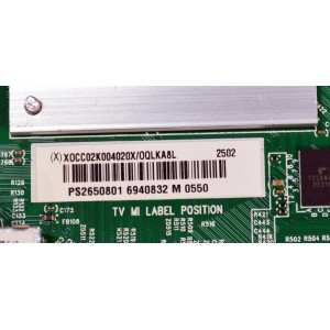 MAIN FUENTE COMBO PARA TV ONN ROKU 4K UHD HDR / NUMERO DE PARTE XOCC02K004 / 715GF-C0B-000-004L / T24216-TX / X0CC02K004 / XOCC02K004020X / PANEL TPT650WR-QVN07.U / DISPLAY T650QVN07.9 / BOARD 65T55 S1N / 65T55 S1L XR1 / XL1 / MODELO 100012587 65"