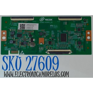 T-CON ORIGINAL PARA TV ONN / NUMERO DE PARTE 8T03D36061AUX / DCBDI-A260H_02 / T650QVN07.9 02 / 206B65000440000WDX / 24121300811809 / PANEL TPT650WR-QVN07.U REV:S902A / DISPLAY T650QVN07.9 / BOARD 65T55 S1N XL1 / 65T55 S1L XR1 / MODELO 100012587 65"