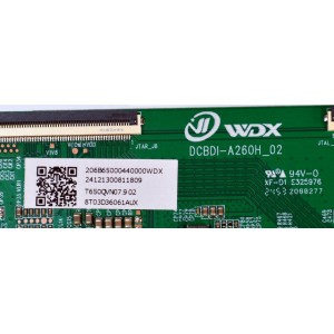 T-CON ORIGINAL PARA TV ONN / NUMERO DE PARTE 8T03D36061AUX / DCBDI-A260H_02 / T650QVN07.9 02 / 206B65000440000WDX / 24121300811809 / PANEL TPT650WR-QVN07.U REV:S902A / DISPLAY T650QVN07.9 / BOARD 65T55 S1N XL1 / 65T55 S1L XR1 / MODELO 100012587 65"