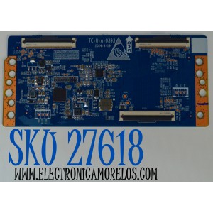 T-CON ORIGINAL PARA TV / NUMERO DE PARTE TC-U-A-0393 / 18124210034 / 2E20137A0 / A2H42U7 / PANEL C500Y19-5C / DISPLAY PT500GT04-1 VER.1.1 / MODELO 50"