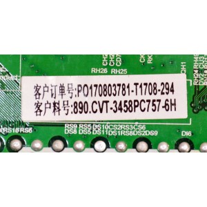 MAIN FUENTE COMBO ORIGINAL PARA TV PIXEL / NUMERO DE PARTE A17093495 / TP.MS3458.PC757 / LC546PU1L01 / PO170803781 / T1708-294 / 890.CVT-3458PC757-6H / PANEL CX550DLEDM / MODELO LE5528/4K