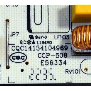 FUENTE DE PODER ORIGINAL PARA TV JVC / NUMERO DE PARTE 81-PBE122-H950001 / SHG6004C-101H / SHG6004C103-101HA / DLBB513 / CQC14134104969 / PANEL LVU550CSDX E0685 / MODELO SI55UR