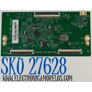 T-CON ORIGINAL PARA TV VIZIO / NUMERO DE PARTE TCPFNBA5 / 715GE497-X0C-000-004I / (X)TCPFNBA5 / TTCPFNBA5 / 6854014 T / PANEL TPT550WR-QVN10.U REV:SBB0M / DISPLAY T550QVN10.B / MODELO V4K55C-0801 / V4K55C-0801 LTCWV2HA