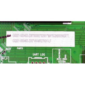MAIN ORIGINAL PARA TV TCL 4K UHD HDR ROKU TV / NUMERO DE PARTE  G0301-000463 / G0102-000304 / 40-MR27T1-MAC2HG / MR27T1 / G0301-000463-Z00 / G0301-000463-Z0S / V8-MR27K01-LF / PANEL LVU500NDAL / CV500U2-L02 REV:02 / BOARD CV500U2-L02-XR-1 / MODELO 50S451