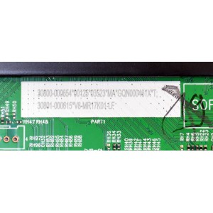 MAIN ORIGINAL PARA TV TCL 4K UHD HDR ROKU TV / NUMERO DE PARTE 30800-000654 / 11602-500506 / 40-MR17T5-MABHG / MR17T5 / 30801-00615 / V8-MR17K01-LF / PANEL LVU500NDEL / DISPLAY CV500U2-L02 REV:01 / BOARD CV500U2-L02-XR-1 / CV500U2-L02-XL-1 / MODELO 50S451