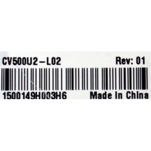 MAIN ORIGINAL PARA TV TCL 4K UHD HDR ROKU TV / NUMERO DE PARTE 30800-000654 / 11602-500506 / 40-MR17T5-MABHG / MR17T5 / 30801-00615 / V8-MR17K01-LF / PANEL LVU500NDEL / DISPLAY CV500U2-L02 REV:01 / BOARD CV500U2-L02-XR-1 / CV500U2-L02-XL-1 / MODELO 50S451