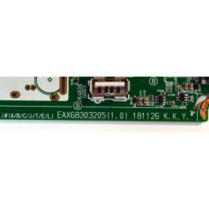 MAIN ORIGINAL PARA TV LG 4K UHD HDR SMART TV / NUMERO DE PARTE EBT65972902 / EAX68303205 / EAX68303205(1.0) / 65972902 / MODELO OLED65C9AUA