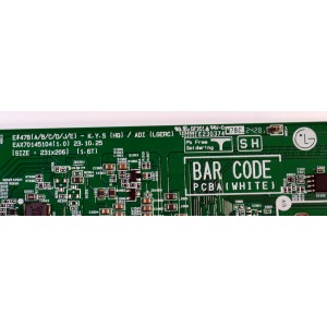 MAIN ORIGINAL PARA TV LG 4K UHD HDR SMART TV / NUMERO DE PARTE EBT67871702 / EAX70145104 / EAX70145104(1.0) / 67871702 / MODELO OLED65B4AUA / OLED65B4AUA.DUSQLJR