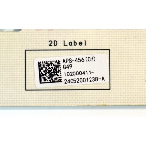 FUENTE DE PODER ORIGINAL PARA TV SONY / NUMERO DE PARTE 102000411 / 102004511 / 102000411-24052001238-A / APS-456 / APS-456 (CH) / PANEL YDEM077UNG11 / MODELO K-77XR80C / K77XR80C