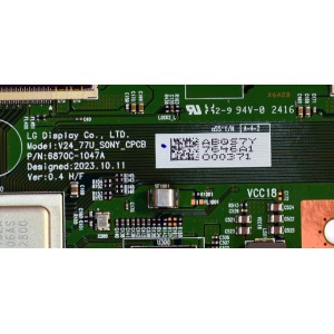 T-CON ORIGINAL PARA TV SONY / NUMERO DE PARTE 6871L-7646A / 6870C-1047A / LE770PQL (HS)(E1) / 7646A / PANEL YDEM077UNG11 / MODELO K-77XR80C / K77XR80C
