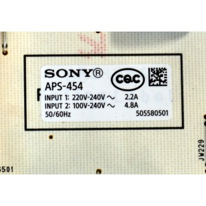 FUENTE DE PODER ORIGINAL PARA TV SONY / NUMERO DE PARTE 101917811 / 101931411 / 101917811-24062004751-A / APS-454 / APS-454 (CH) / MODELO K-65XR70C / K65XR70C
