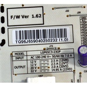 FUENTE DE PODER ORIGINAL PARA TV LG / NUMERO DE PARTE EAY65904025 / LGP65C3-23OP / TP6W65904025 / 65904025 / MODELO OLED65C4AAUA