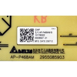 FUENTE DE PODER ORIGINAL PARA TV SONY / NUMERO DE PARTE 101706322 / AP-P468AM / 2955085903 / AP-P468AM B / 00036927-01 / PANEL YDDM085DGU11 / DISPLAY T850QVN03.K / MODELO XR-85X90CL / XR85X90CL