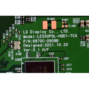 T-CON ORIGINAL PARA TV LG / NUMERO DE PARTE 6871L-6934E / 6870C-0908B / LE480PQL (HQ)(A3) / 6934E / MODELO OLED48C3PUA / OLED48C3PUA.DUSQLJR