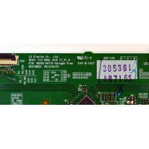 T-CON ORIGINAL PARA TV LG / NUMERO DE PARTE 6871L-3653B / 6870C-0471D / 3653B / PANEL LC420DUE (FG)(A3) / MODELO 42LB5600-UH / 42LB5600-UH.BUSWLJR
