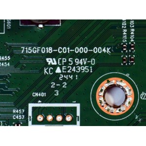 MAIN FUENTE COMBO ORIGINAL PARA TV ONN ROKU 4K UHD HDR / NUMERO DE PARTE XOCB02K017 / 715GF018-C01-000-004K / X0CB02K017 / XOCB02K017020X / T24145-TX / PANEL TPT500WR-QVN04.U / DISPLAY T500QVN04.1 / MODELO 100012585 50"