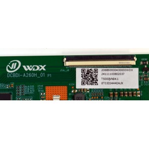 T-CON ORIGINAL PARA TV ONN / NUMERO DE PARTE 8T03D34440AUX / DCBDI-A260H_01 / T500QVN04.1 / 24111100802037 / 206B50000430000WDX / PANEL TPT500WR-QVN04.U / DISPLAY T500QVN04.1 / MODELO 100012585 50"