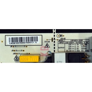 FUENTE DE PODER ORIGINAL PARA TV LG / NUMERO DE PARTE EAY65768827 / EAX69117404 / EAX69117404(1.4) / 65768827 / EPCA26CC1A / 3PCR03067A / LGP48CX-20OP / PANEL AC480AQL / MODELO OLED48C2AUA / OLED48C2AUA.DUSQLJR