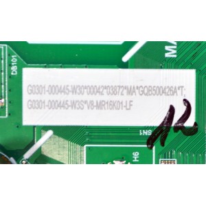 MAIN FUENTE COMBO ORIGINAL PARA TV TCL FULL HD ROKU TV / NUMERO DE PARTE G0301-000445 / TPD.R816T.PB771 (T) / 40-MR16X8-MPC2HG / MR16X8 / G0301-000445-W30 / G0301-000445-W3S / V8-MR16K01-LF / PANEL LVF320NDLL / DISPLAY ST3151B07-1 VER.2.1 / MODELO 32S357