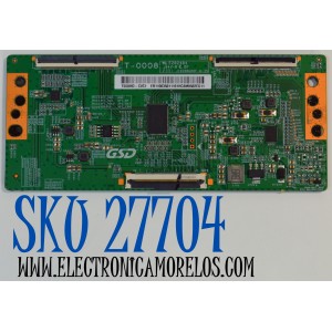 T-CON ORIGINAL PARA TV ROKU SELECT SERIES / NUMERO DE PARTE T55UHD-CVC1 / T-0008 / ER110035011101 / HCAM8502EG11 / DISPLAY ST5461D18-2 VER.2.1 / BOARD CSU05-XR-1 / CSU05-XL-1 / MODELO 55R4A5X