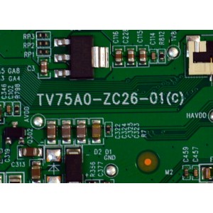 T-CON ORIGINAL PARA TV ONN / NUMERO DE PARTE 513C75A0M42 / TV75A0-ZC26-01 (C) / 303C75A0233 / M42/5370-00337 / 2130006804 / PANEL JR745R3HC5K / JR745R3HC5K / BN96-58357A  / MODELO 100044717 75"