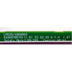 MAIN ORIGINAL PARA TV/MONITOR LG 4K UHD HDR ULTRAGEAR  / NUMERO DE PARTE EBT67191502 / EAX69785701 / EAX69785701(1.6) / LM22D/48GQ900 / 67191502 / PANEL LW480AQD (EQ)(G2) / MODELO 48GQ900-B / 48GQ900-BY.AUSOMPN