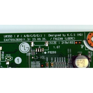 MAIN ORIGINAL PARA TV LG 4K UHD HDR SMART TV / NUMERO DE PARTE EBU67501404 / EAX70043606 / EAX70043606(1.3) / 67501404 / PANEL NC430TQG-VCKHA / DISPLAY ST4251D02-3 VER.2.1 / BOARD ST4251D02-3-XL-2 / ST4251D02-3-XR-1 / MODELO 43UR8000AUA.BUSCLJM