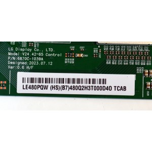 T-CON ORIGINAL PARA TV LG / NUMERO DE PARTE 6871L-7794A / 6870C-1039A / LE480PQW (HS)(B7) / 7794A / PANEL AC480AQW / MODELO OLED48C4AUA / OLED48C4AUA.DUSQLJR