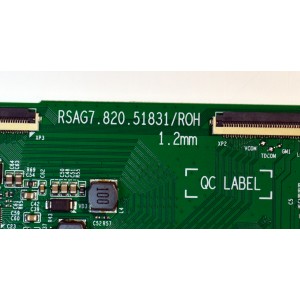 T-CON ORIGINAL PARA TV HISENSE / NUMERO DE PARTE 430553 / RSAG7.820.51831/ROH / H41802PNX39A1 / PANEL PANEL HD425Y1U53-T0LHK\ROH / DISPLAY T430QVN04.1 / MODELO 43QD65QFC