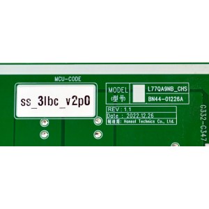 LED DRIVER ORIGINAL PARA TV SAMSUNG / NUMERO DE PARTE BN44-01226A / L77QA9NB_CHS / BN4401226A / PANEL CY-AD077FLLV2H / DISPLAY BN96-58110B / MODELO QN77S95DDFXZA FD01 / QN77S95DAFXZA