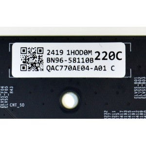 T-CON ORIGINAL PARA TV SAMSUNG / NUMERO DE PARTE BN96-58110B / 24_VUTBP0R7X_TV0.2 / LJ9452450F / BS770N043 / 4000150009 / PANEL CY-AD077FLLV2H / DISPLAY BN96-58110B / MODELO QN77S95DDFXZA FD01 / QN77S95DAFXZA