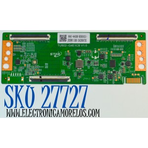 T-CON ORIGINAL PARA TV ONN / NUMERO DE PARTE 9043-444300-BE001031 / TU602-G4E1CB V1.0 / JRX09011RA0 / 24A2804703 / PANEL K430WDJ1 / HV430QUB-F70 / MODELO 100012584 43"